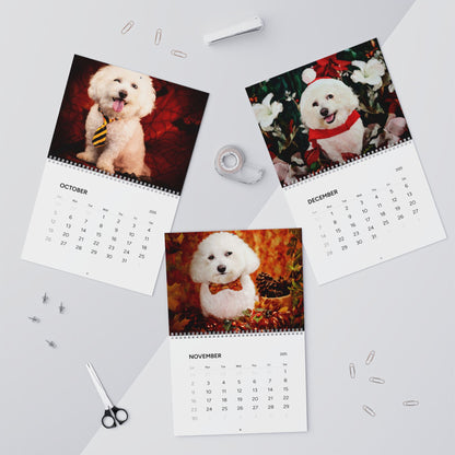 Harvee Bichon Frise Wall Calendar 2025