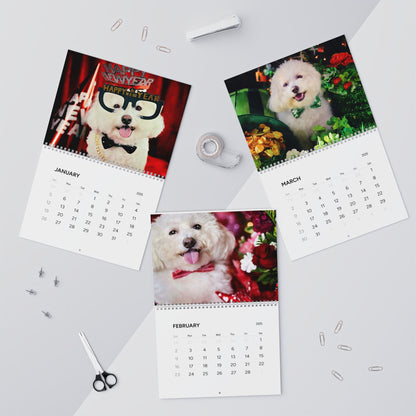 Harvee Bichon Frise Wall Calendar 2025